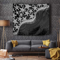 Monotone Polynesian Starfish Unique Pattern Tapestry