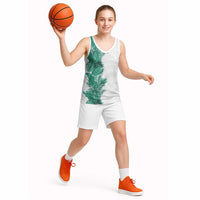 Hawaii Tropical Leaves Basketball Jersey Polynesian Pattern