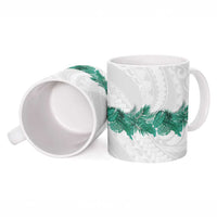 Hawaii Tropical Leaves Ceramic Mug Polynesian Pattern