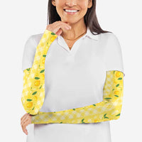 Hawaii Lemon Palaka Arm Sleeves Striped Stylized