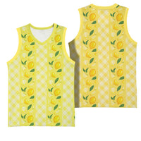 Hawaii Lemon Palaka Basketball Jersey Striped Stylized