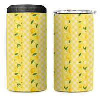 Hawaii Lemon Palaka 4 in 1 Can Cooler Tumbler Striped Stylized