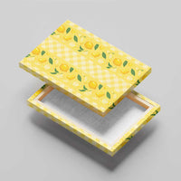 Hawaii Lemon Palaka Canvas Wall Art Striped Stylized