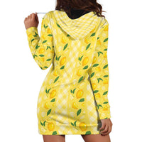 Hawaii Lemon Palaka Hoodie Dress Striped Stylized