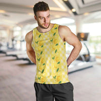 Hawaii Lemon Palaka Men Tank Top Striped Stylized