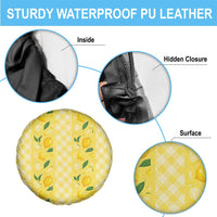 Hawaii Lemon Palaka Spare Tire Cover Striped Stylized