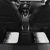 Hawaii Tropical Plant Monochrome Car Mats Vibrant Polynesian Pattern