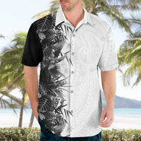 Hawaii Tropical Plant Monochrome Hawaiian Shirt Vibrant Polynesian Pattern
