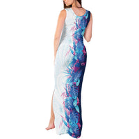 Hawaii Tropical Plant UliUli Tank Maxi Dress Vibrant Polynesian Pattern