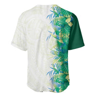 Hawaii Tropical Plant Omaomao Baseball Jersey Vibrant Polynesian Pattern