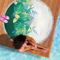 Hawaii Tropical Plant Omaomao Beach Blanket Vibrant Polynesian Pattern