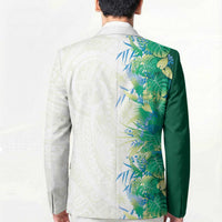 Hawaii Tropical Plant Omaomao Blazer Vibrant Polynesian Pattern