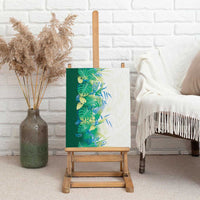 Hawaii Tropical Plant Omaomao Canvas Wall Art Vibrant Polynesian Pattern