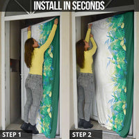 Hawaii Tropical Plant Omaomao Door Cover Vibrant Polynesian Pattern