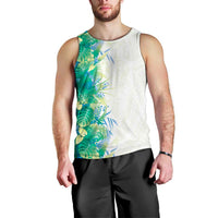 Hawaii Tropical Plant Omaomao Men Tank Top Vibrant Polynesian Pattern