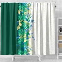 Hawaii Tropical Plant Omaomao Shower Curtain Vibrant Polynesian Pattern
