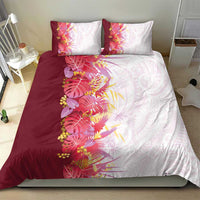 Hawaii Tropical Plant Akala Bedding Set Vibrant Polynesian Pattern