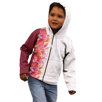 Hawaii Tropical Plant Akala Kid Hoodie Vibrant Polynesian Pattern