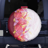 Hawaii Tropical Plant Akala Spare Tire Cover Vibrant Polynesian Pattern