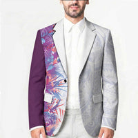 Hawaii Tropical Plant Poni Blazer Vibrant Polynesian Pattern