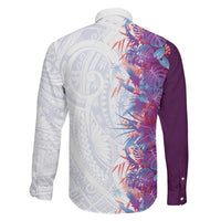 Hawaii Tropical Plant Poni Family Matching Puletasi and Hawaiian Shirt Vibrant Polynesian Pattern LT01 - Polynesian Pride