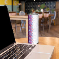 Hawaii Tropical Plant Poni Skinny Tumbler Vibrant Polynesian Pattern