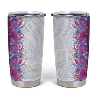 Hawaii Tropical Plant Poni Tumbler Cup Vibrant Polynesian Pattern