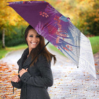 Hawaii Tropical Plant Poni Umbrella Vibrant Polynesian Pattern