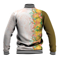 Hawaii Tropical Plant Lenalena Baseball Jacket Vibrant Polynesian Pattern