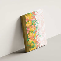 Hawaii Tropical Plant Lenalena Canvas Wall Art Vibrant Polynesian Pattern