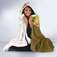 Hawaii Tropical Plant Lenalena Hooded Blanket Vibrant Polynesian Pattern
