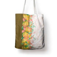 Hawaii Tropical Plant Lenalena Tote Bag Vibrant Polynesian Pattern