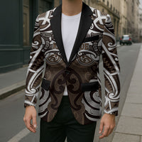Personalised Maori Kati Mamoe Blazer Silver Fern Kowhaiwhai Art LT01 - Polynesian Pride