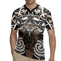 Personalised Maori Kati Mamoe Rugby Jersey Silver Fern Kowhaiwhai Art LT01 - Polynesian Pride