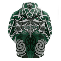 Personalised Maori Ngai Tahu Hoodie Silver Fern Kowhaiwhai Art LT01 - Polynesian Pride