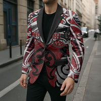 Personalised Maori Ngapuhi Blazer Silver Fern Kowhaiwhai Art LT01 - Polynesian Pride