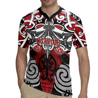 Personalised Maori Ngapuhi Rugby Jersey Silver Fern Kowhaiwhai Art LT01 - Polynesian Pride
