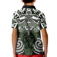 Personalised Maori Ngati Awa Kid Polo Shirt Silver Fern Kowhaiwhai Art LT01 - Polynesian Pride