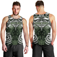 Personalised Maori Ngati Awa Men Tank Top Silver Fern Kowhaiwhai Art LT01 - Polynesian Pride