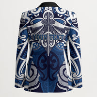 Personalised Maori Ngati Kahungunu Blazer Silver Fern Kowhaiwhai Art LT01 - Polynesian Pride