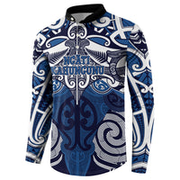Personalised Maori Ngati Kahungunu Button Sweatshirt Silver Fern Kowhaiwhai Art LT01 - Polynesian Pride