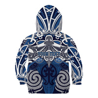 Personalised Maori Ngati Kahungunu Kid Hoodie Silver Fern Kowhaiwhai Art LT01 - Polynesian Pride