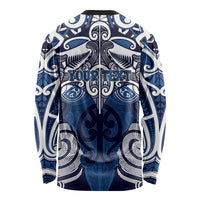 Personalised Maori Ngati Kahungunu Long Sleeve Shirt Silver Fern Kowhaiwhai Art LT01 - Polynesian Pride