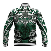 Personalised Maori Ngati Maniapoto Baseball Jacket Silver Fern Kowhaiwhai Art LT01 - Polynesian Pride