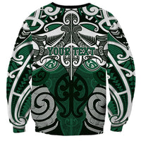 Personalised Maori Ngati Maniapoto Sweatshirt Silver Fern Kowhaiwhai Art LT01 - Polynesian Pride