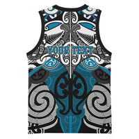 Personalised Maori Ngati Porou Basketball Jersey Silver Fern Kowhaiwhai Art LT01 - Polynesian Pride