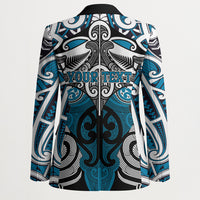 Personalised Maori Ngati Porou Blazer Silver Fern Kowhaiwhai Art LT01 - Polynesian Pride