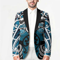 Personalised Maori Ngati Porou Blazer Silver Fern Kowhaiwhai Art LT01 - Polynesian Pride