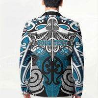 Personalised Maori Ngati Porou Blazer Silver Fern Kowhaiwhai Art LT01 - Polynesian Pride