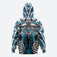 Personalised Maori Ngati Porou Hoodie Silver Fern Kowhaiwhai Art LT01 - Polynesian Pride